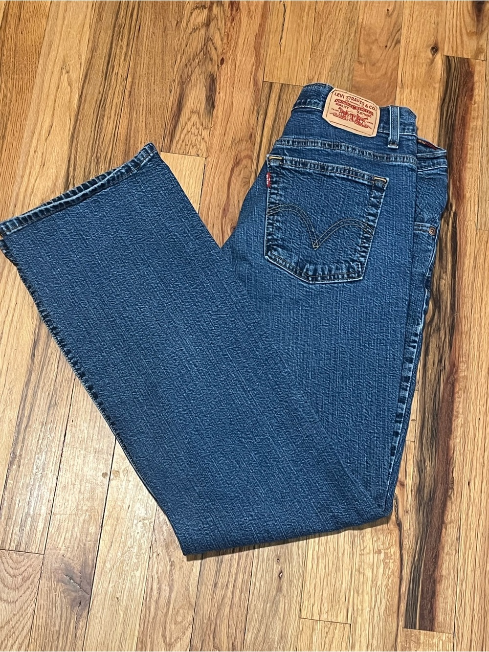 Levi's Blue Straight Leg Jeans - Picture 4 of 7